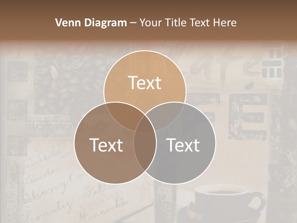 Aromatic Text Coffee Bean PowerPoint Template