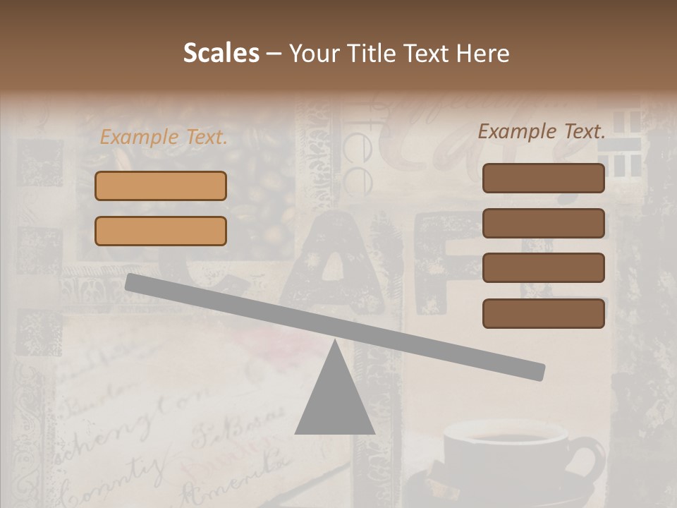 Aromatic Text Coffee Bean PowerPoint Template