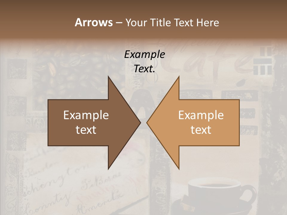 Aromatic Text Coffee Bean PowerPoint Template