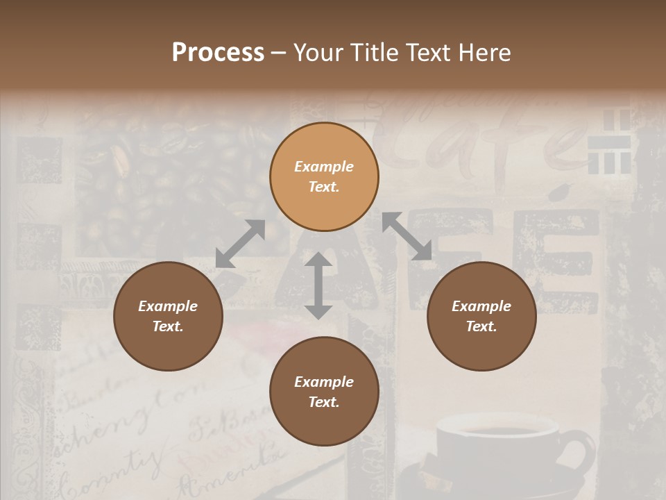 Aromatic Text Coffee Bean PowerPoint Template