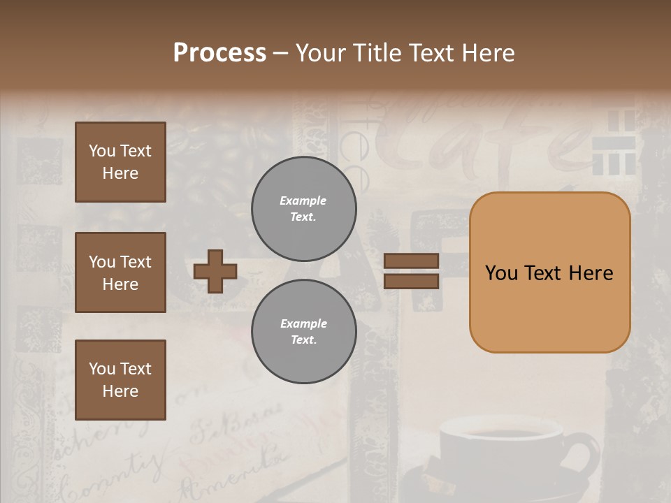 Aromatic Text Coffee Bean PowerPoint Template