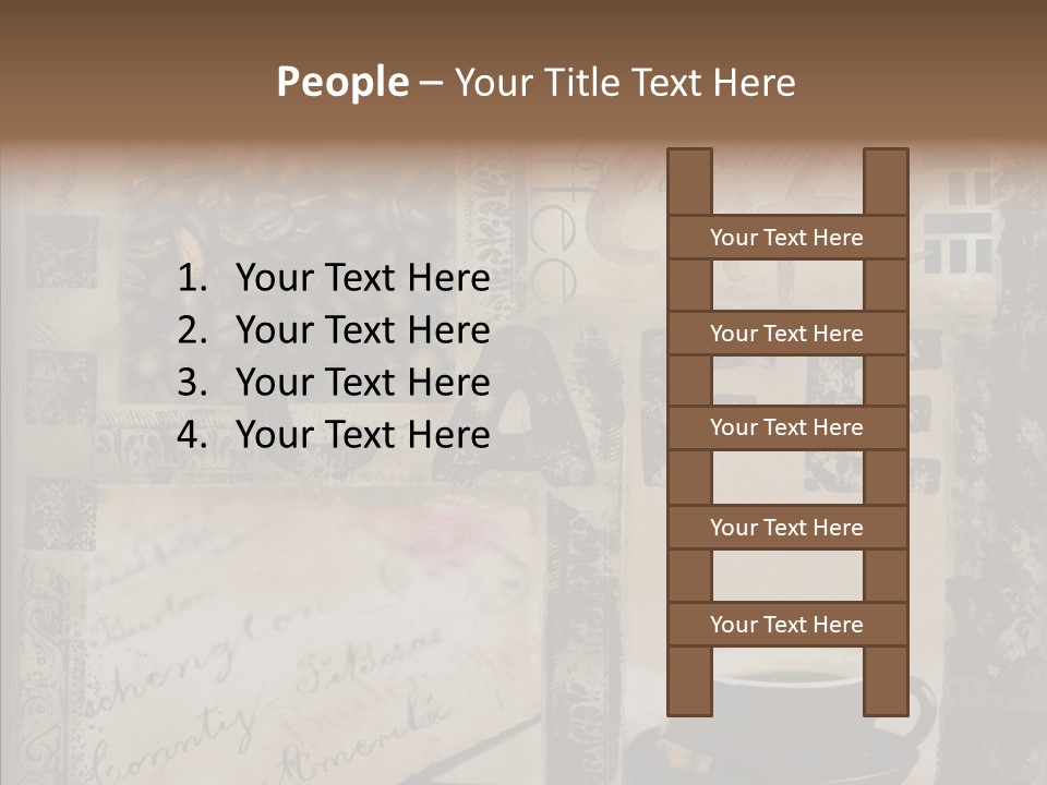 Aromatic Text Coffee Bean PowerPoint Template
