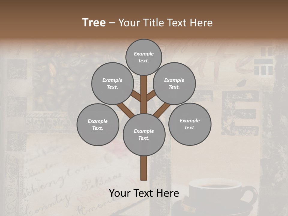 Aromatic Text Coffee Bean PowerPoint Template