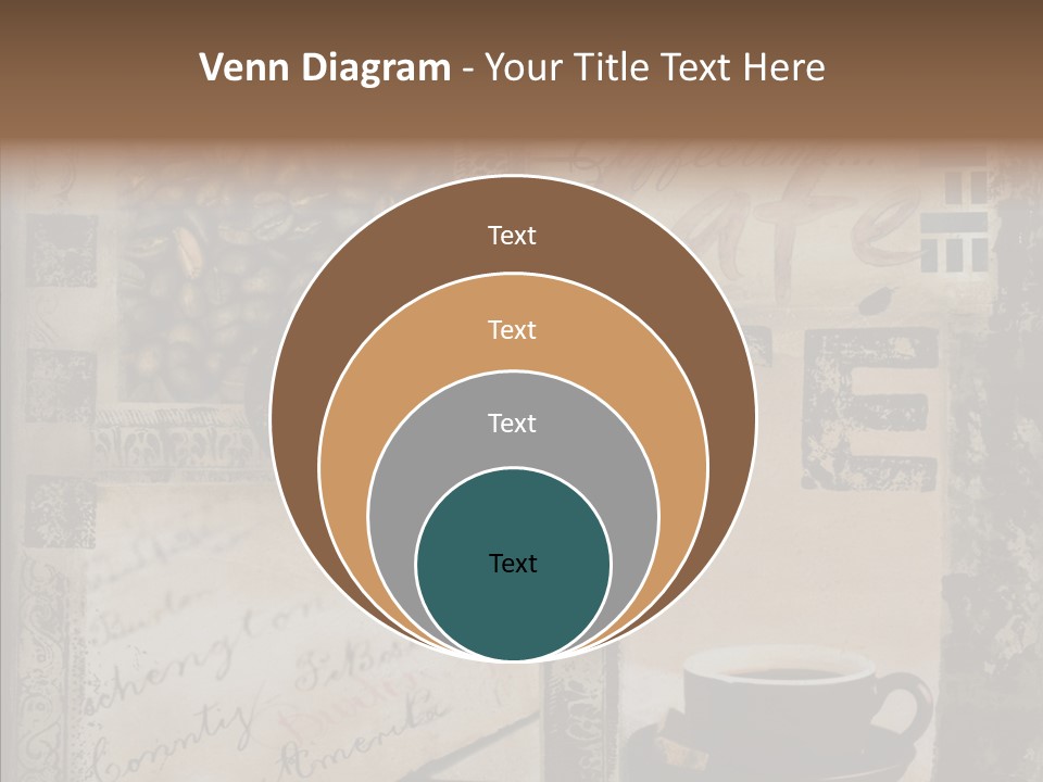 Aromatic Text Coffee Bean PowerPoint Template
