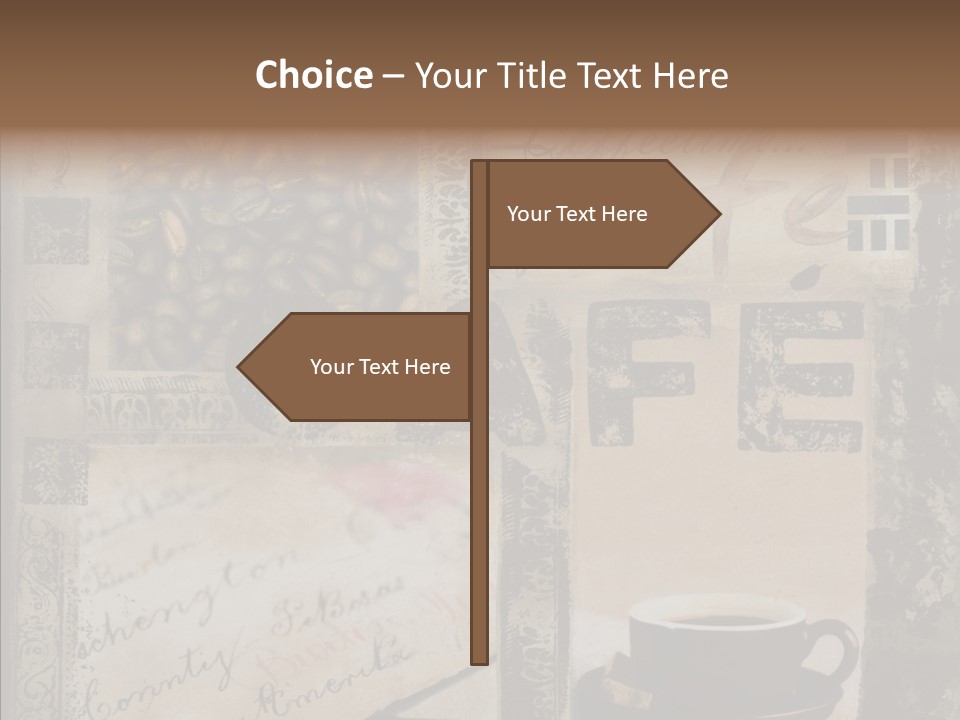 Aromatic Text Coffee Bean PowerPoint Template