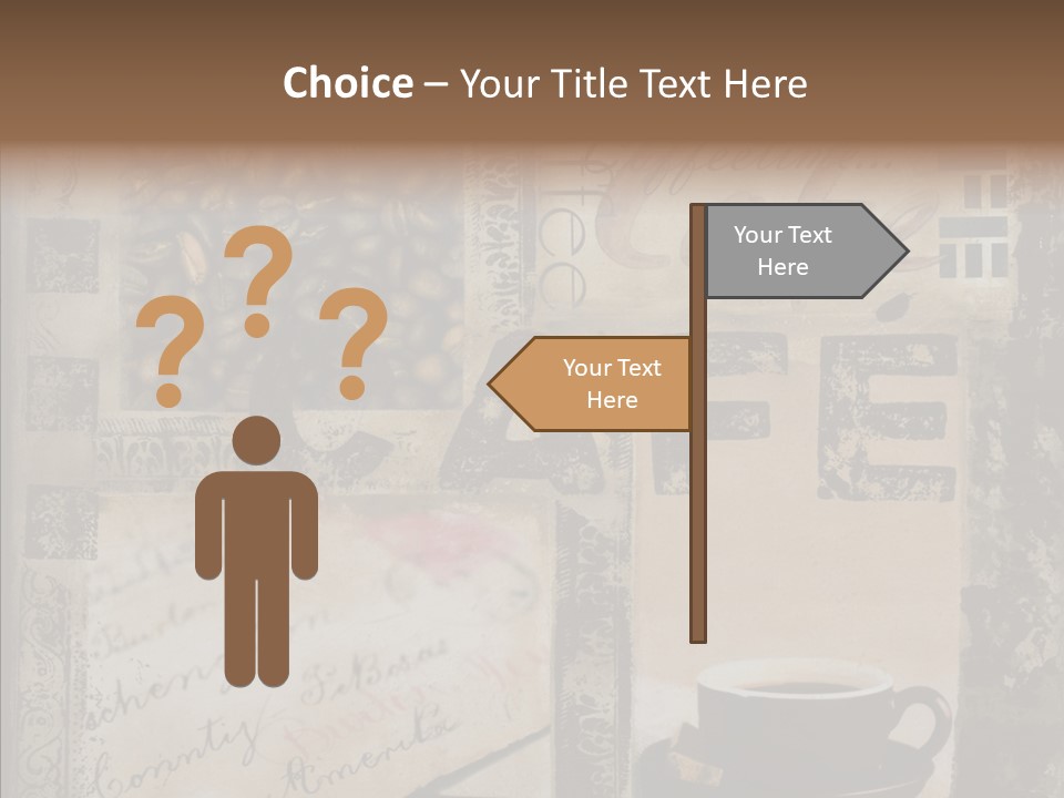 Aromatic Text Coffee Bean PowerPoint Template