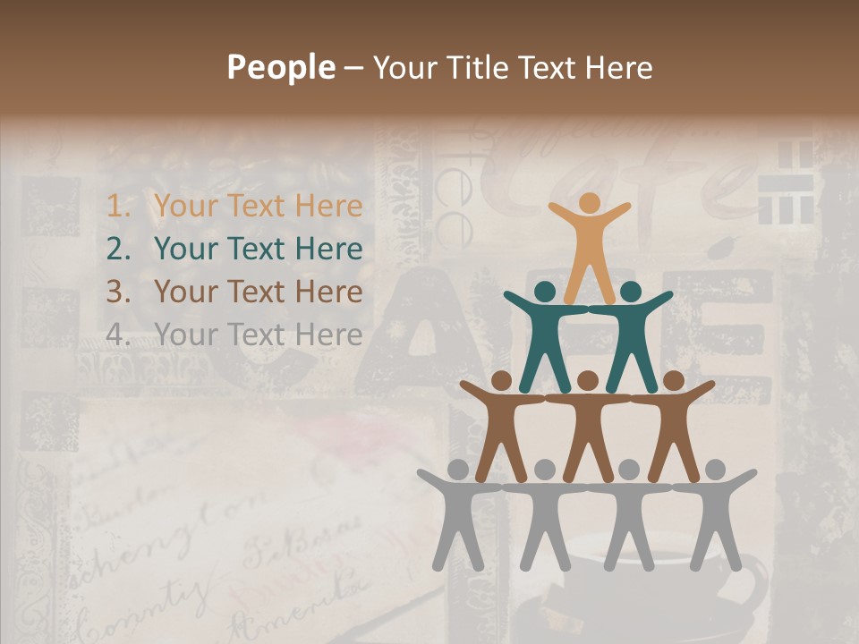 Aromatic Text Coffee Bean PowerPoint Template