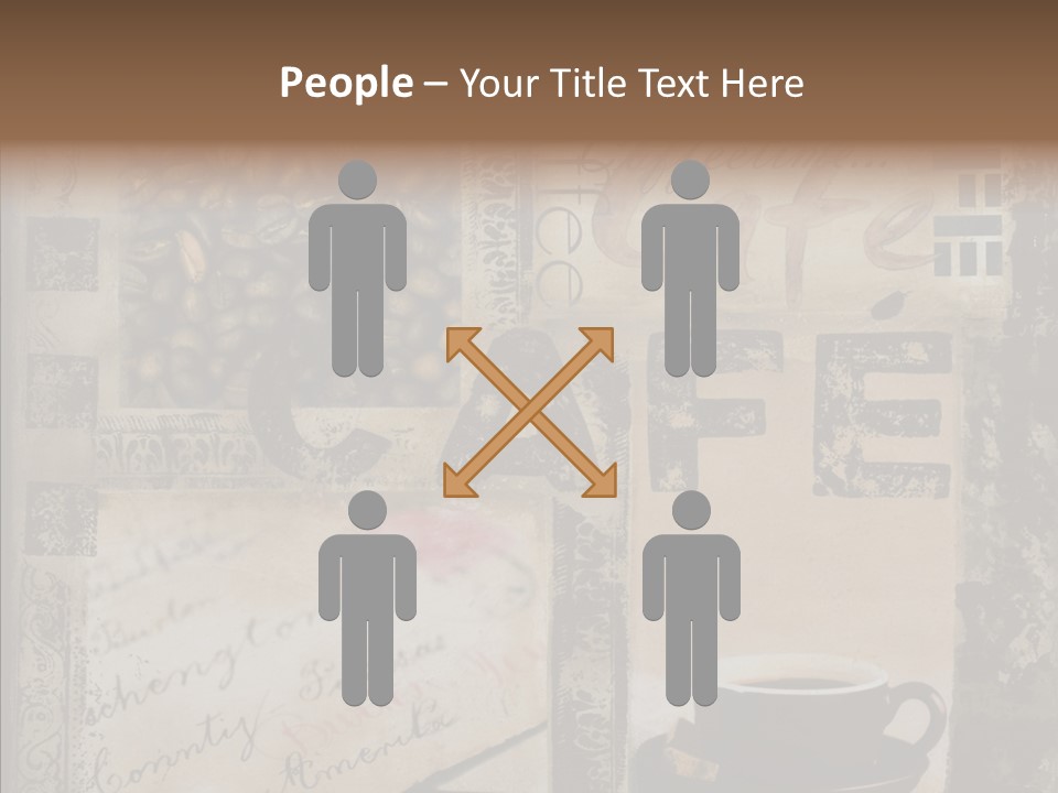 Aromatic Text Coffee Bean PowerPoint Template