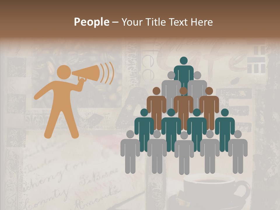 Aromatic Text Coffee Bean PowerPoint Template