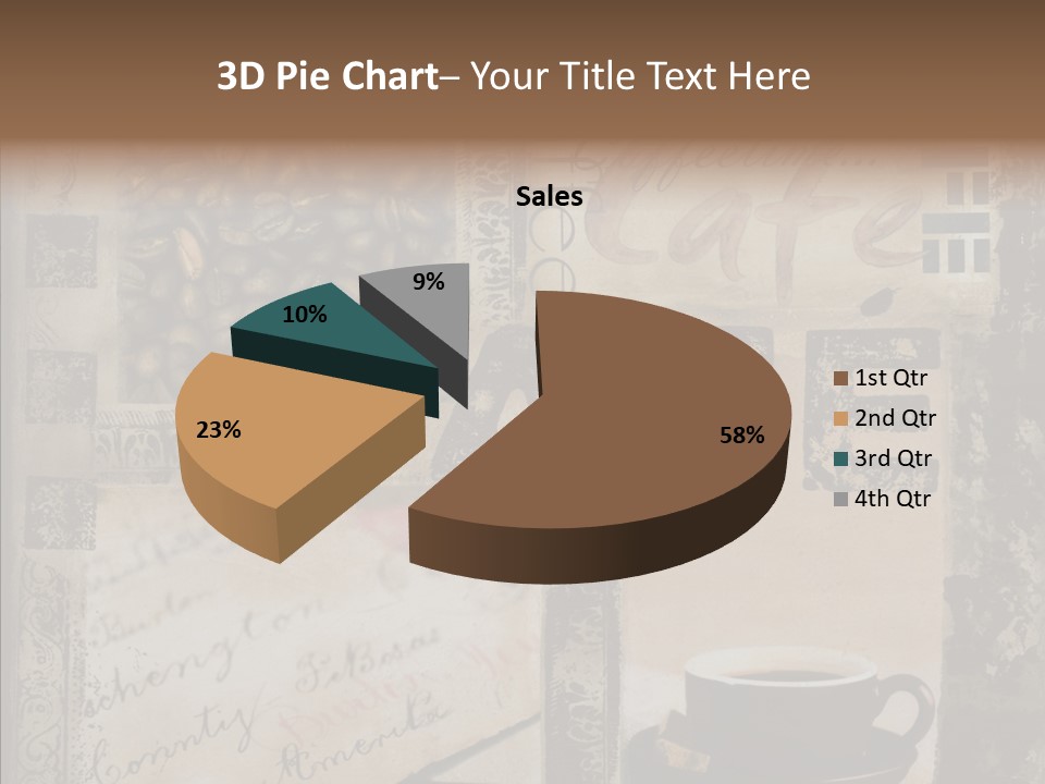 Aromatic Text Coffee Bean PowerPoint Template