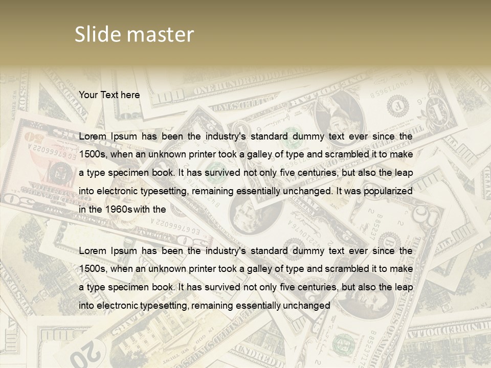 Bill Dollar Big PowerPoint Template