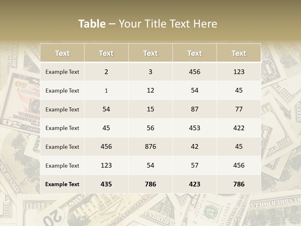 Bill Dollar Big PowerPoint Template