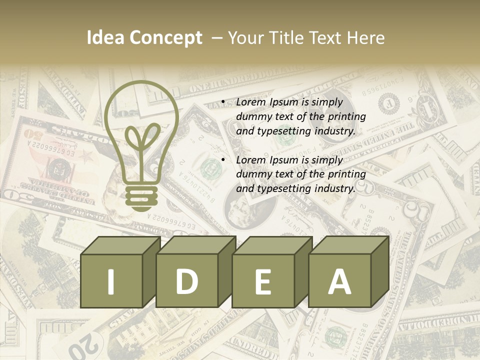 Bill Dollar Big PowerPoint Template