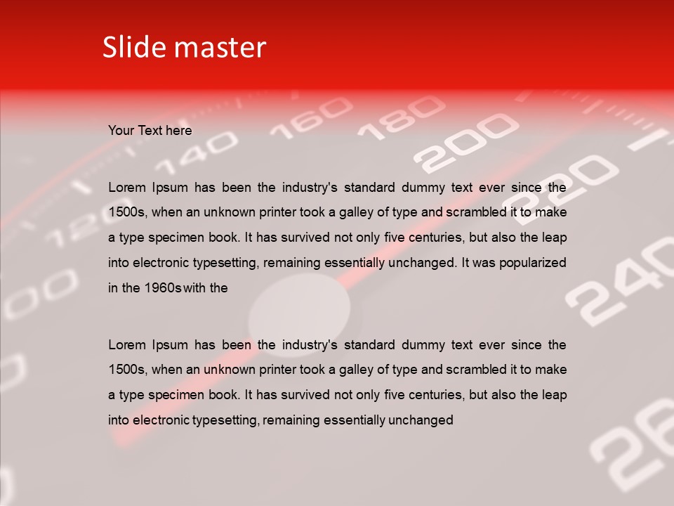 Race Speedometer Extreme PowerPoint Template