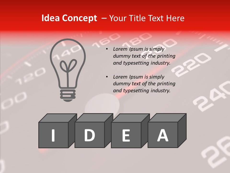 Race Speedometer Extreme PowerPoint Template