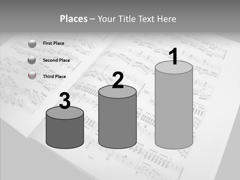 Music School Key Icon PowerPoint Template