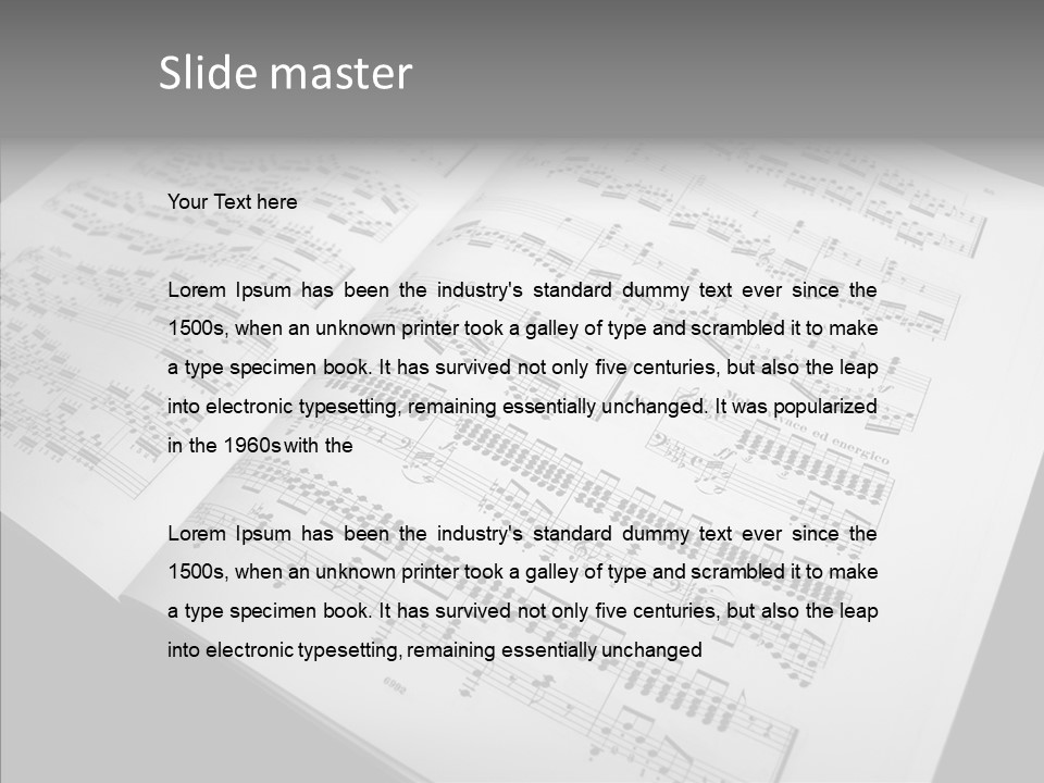 Music School Key Icon PowerPoint Template