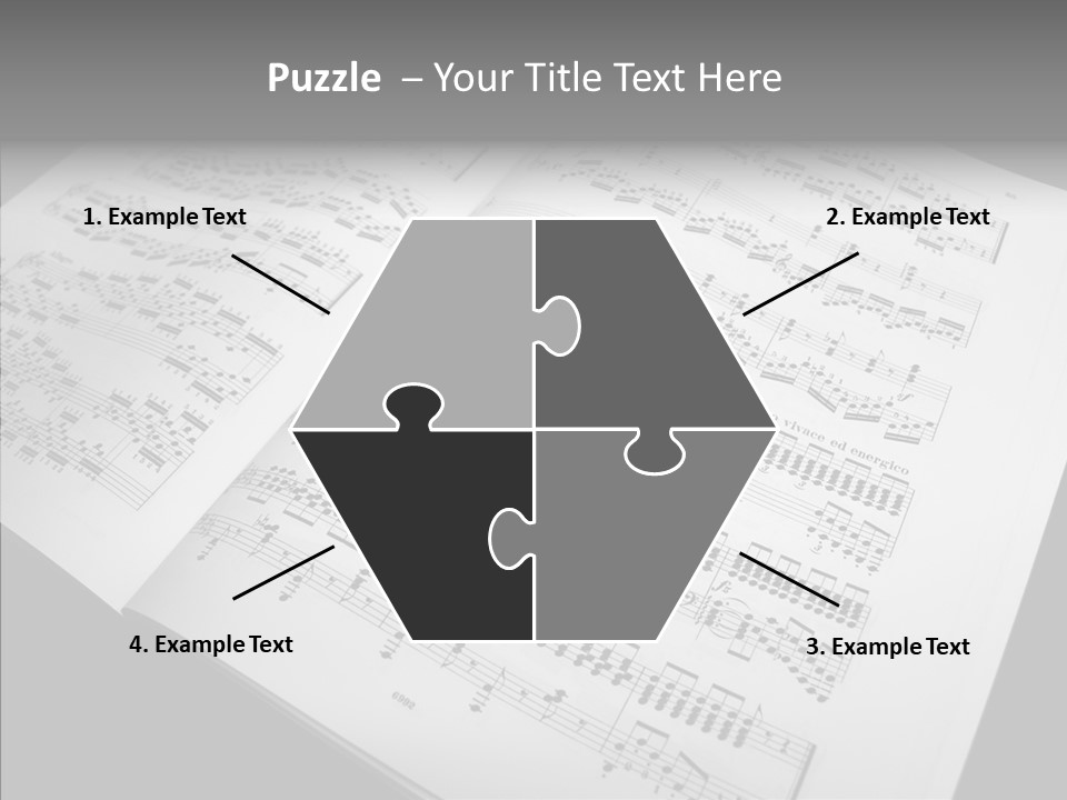 Music School Key Icon PowerPoint Template