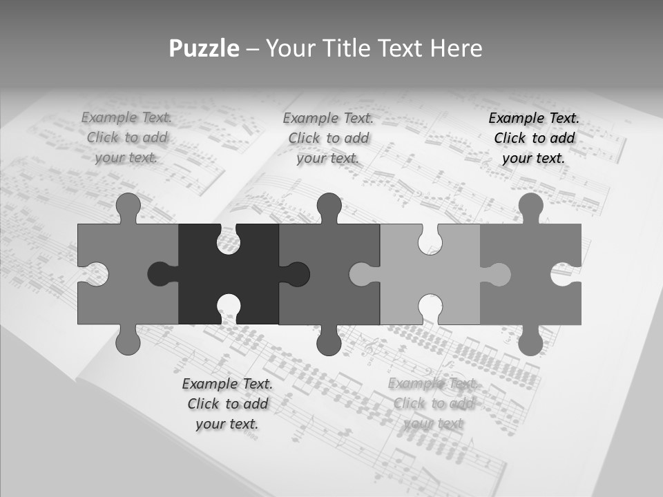 Music School Key Icon PowerPoint Template