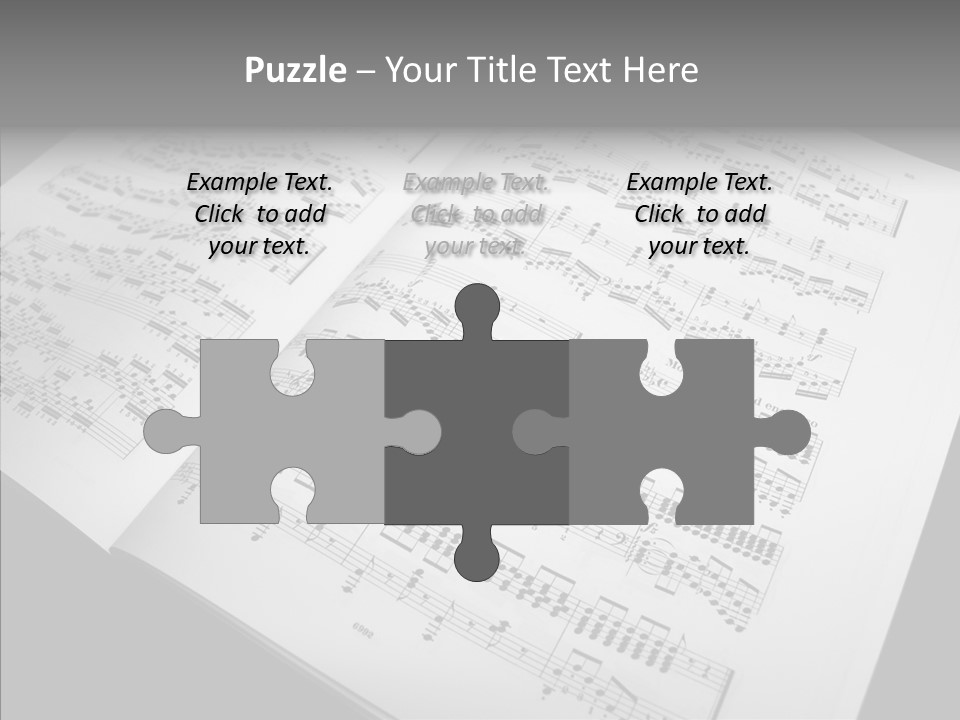 Music School Key Icon PowerPoint Template