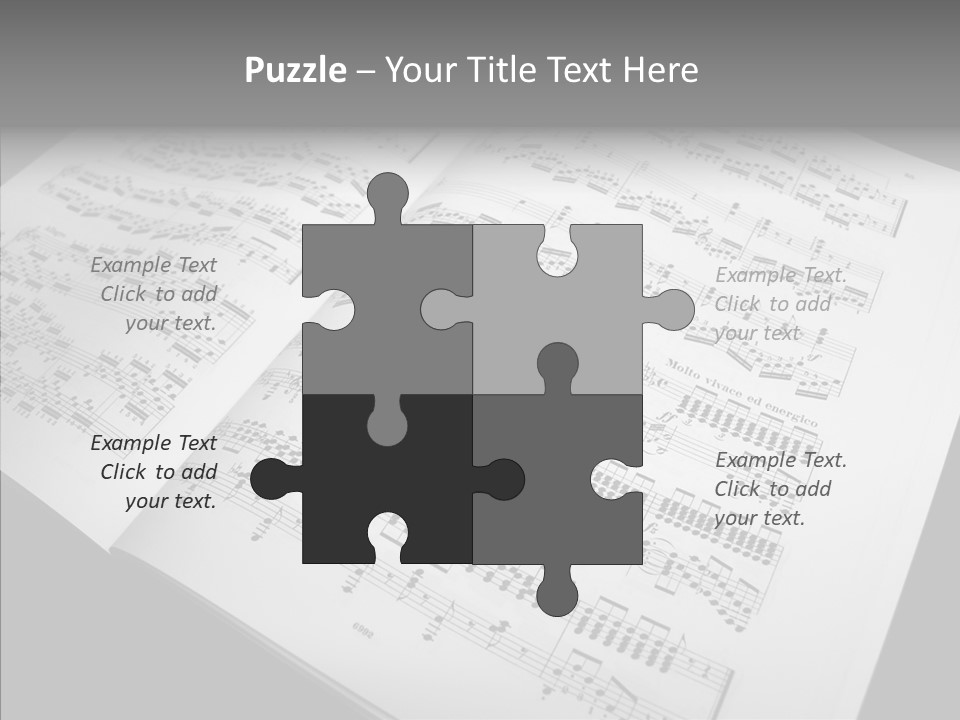 Music School Key Icon PowerPoint Template