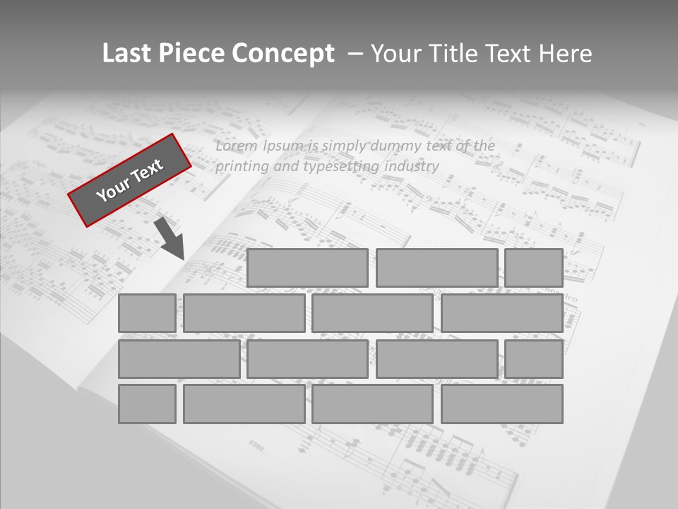 Music School Key Icon PowerPoint Template