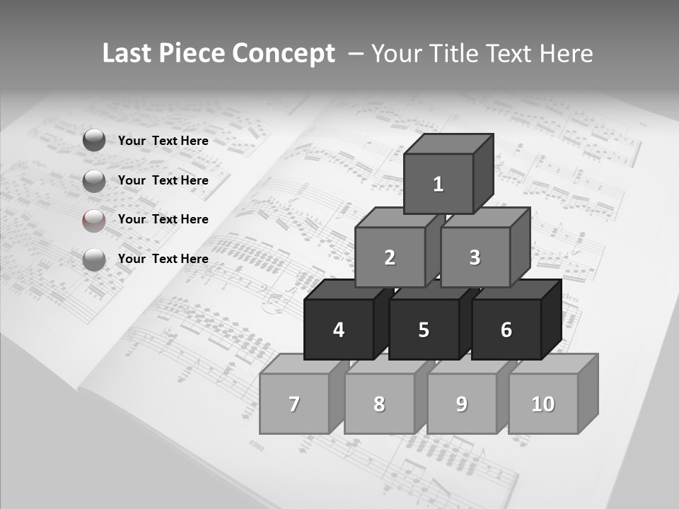 Music School Key Icon PowerPoint Template