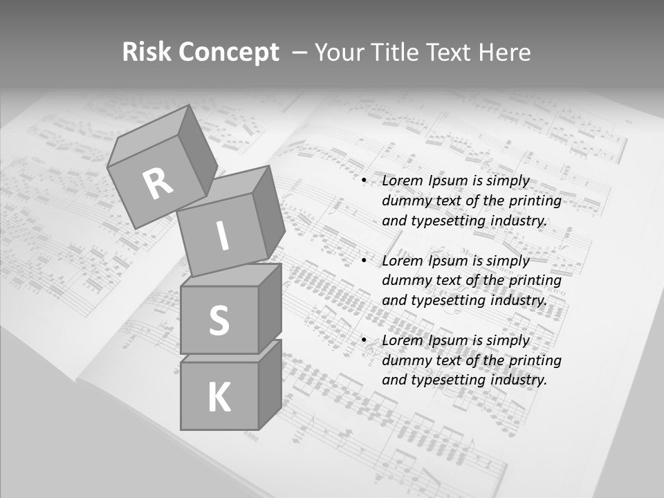 Music School Key Icon PowerPoint Template