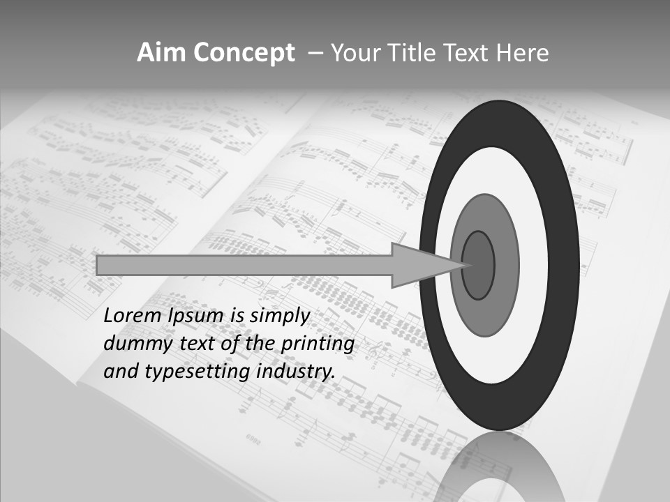 Music School Key Icon PowerPoint Template