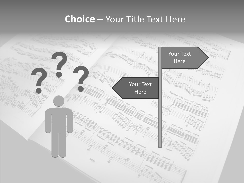 Music School Key Icon PowerPoint Template