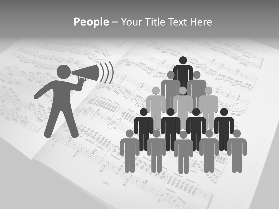 Music School Key Icon PowerPoint Template