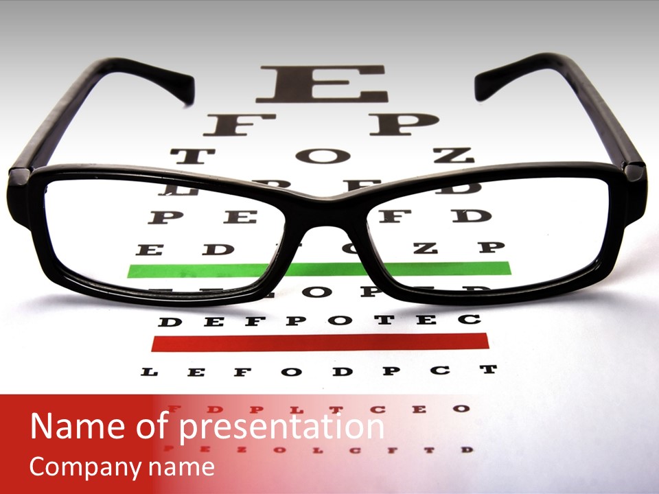 Looking Optometrist Ophtalmologist PowerPoint Template