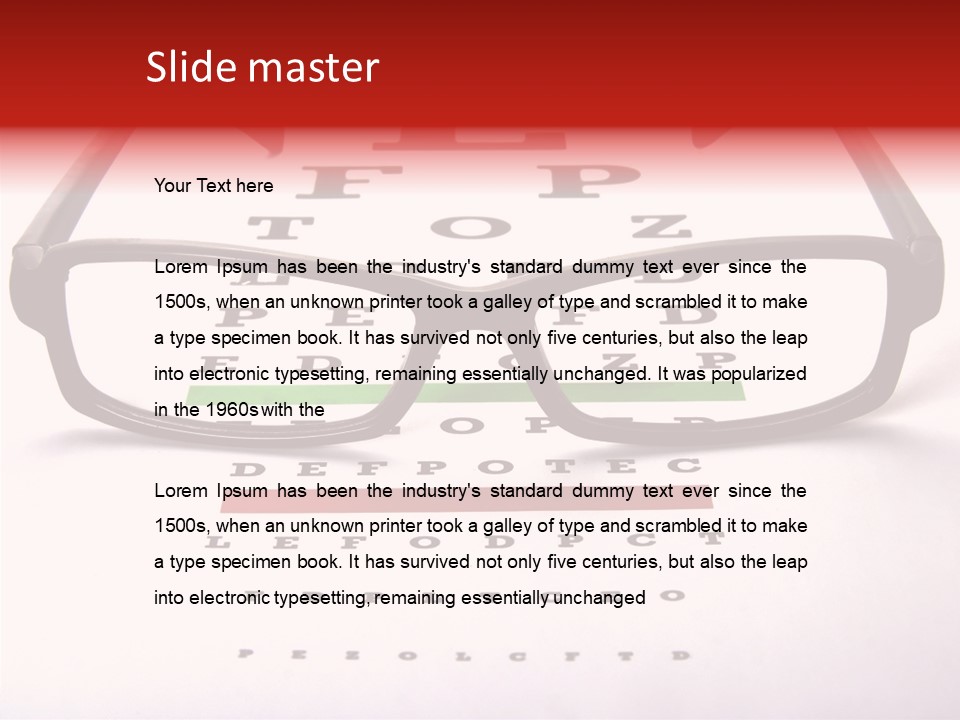 Looking Optometrist Ophtalmologist PowerPoint Template