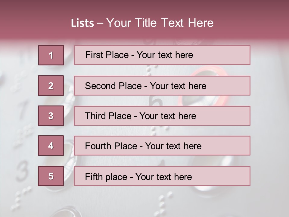 Horizontal Number Glowing PowerPoint Template
