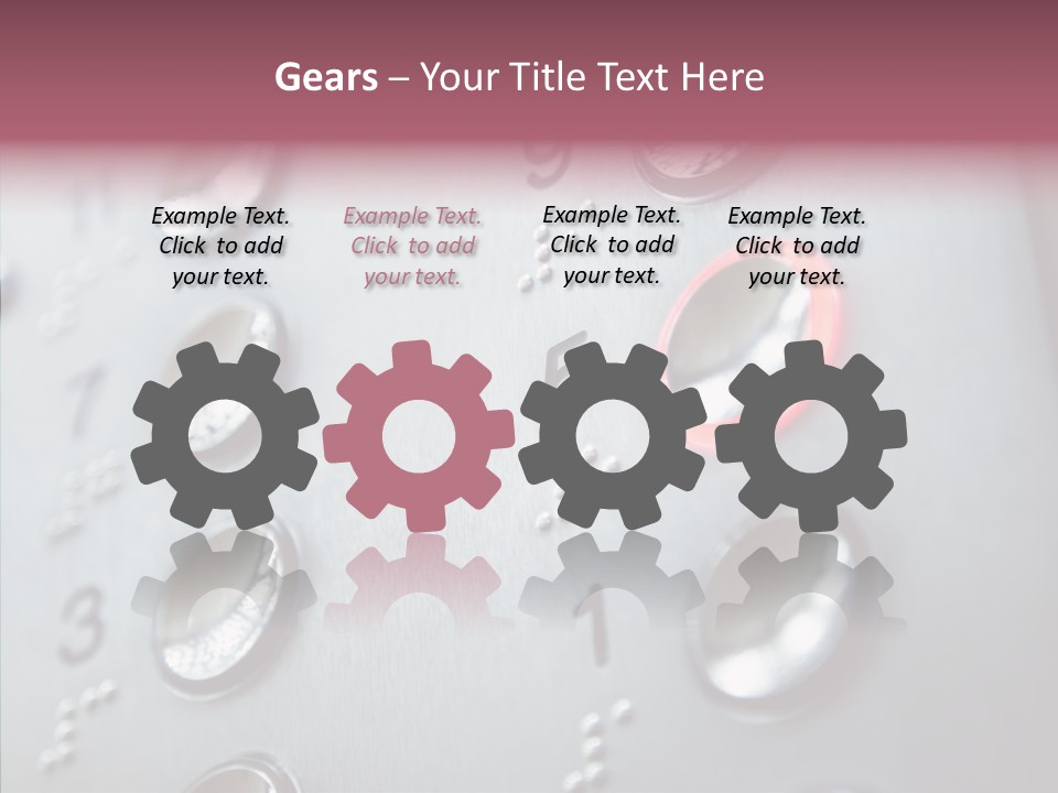 Horizontal Number Glowing PowerPoint Template