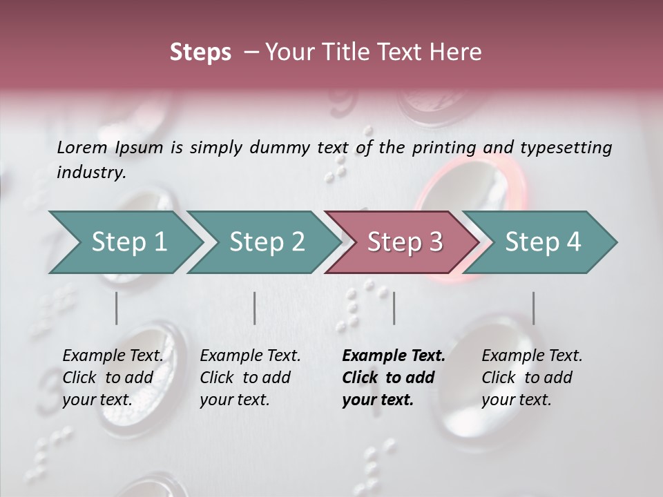 Horizontal Number Glowing PowerPoint Template