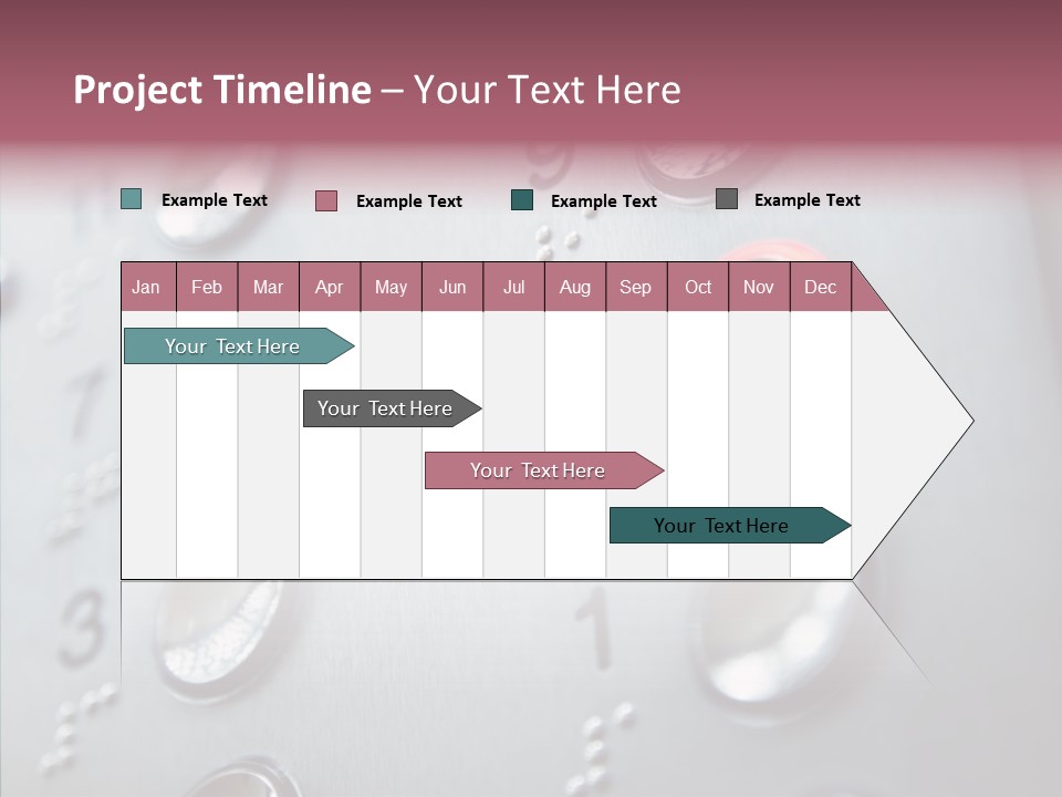Horizontal Number Glowing PowerPoint Template