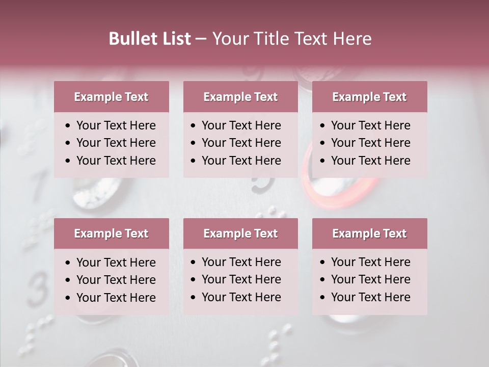 Horizontal Number Glowing PowerPoint Template