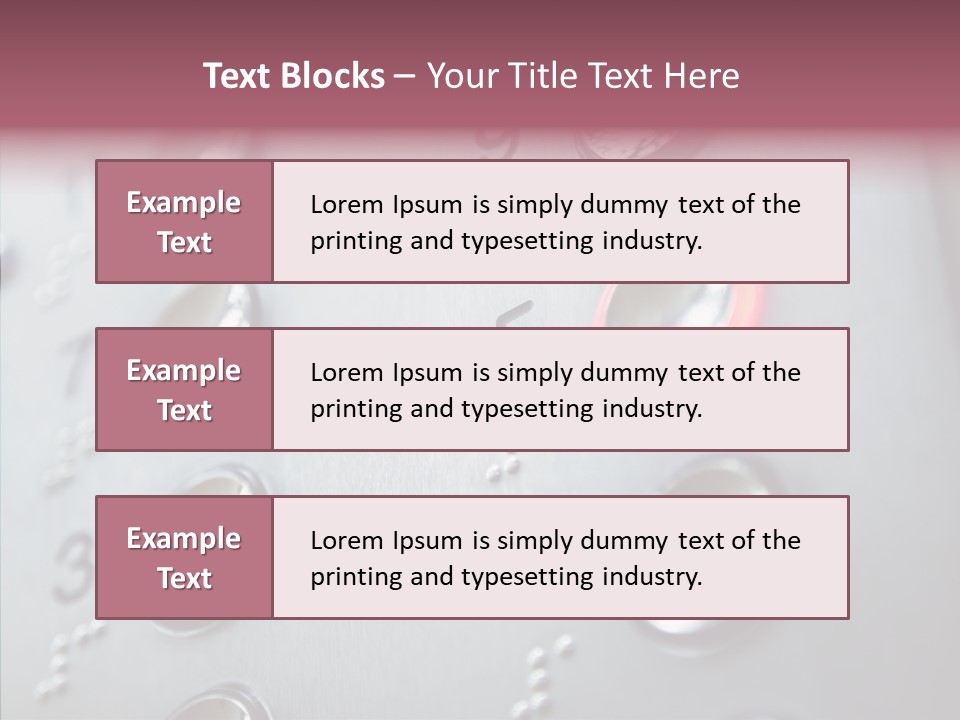 Horizontal Number Glowing PowerPoint Template