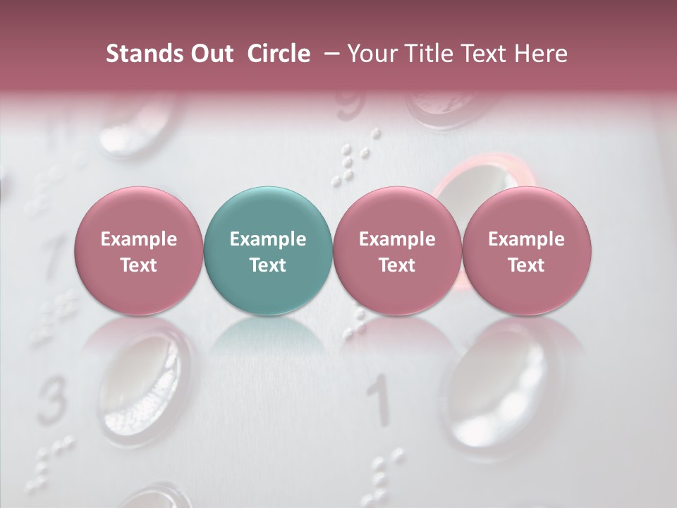 Horizontal Number Glowing PowerPoint Template