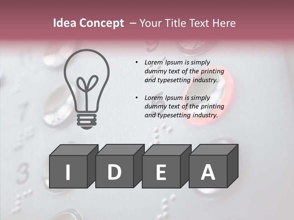 Horizontal Number Glowing PowerPoint Template