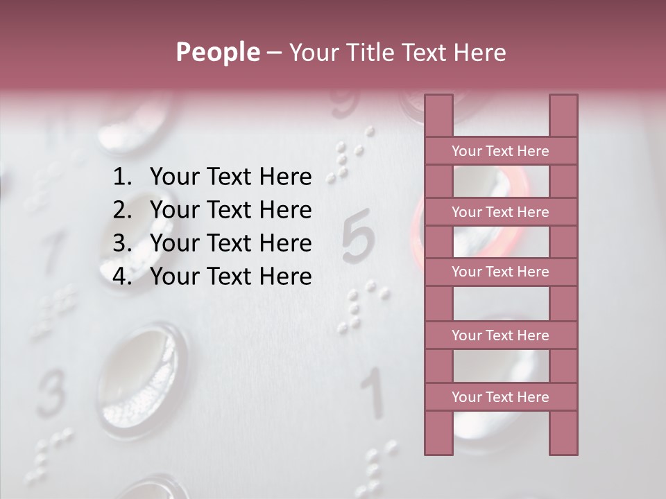 Horizontal Number Glowing PowerPoint Template