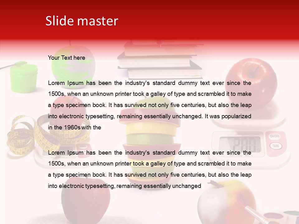 Scale Section White Background PowerPoint Template