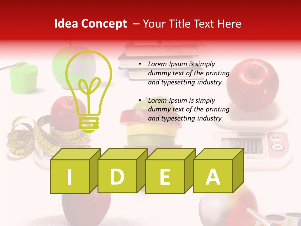 Scale Section White Background PowerPoint Template