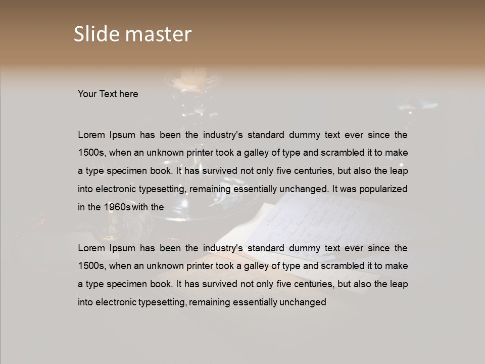 Handwriting Diary Written PowerPoint Template