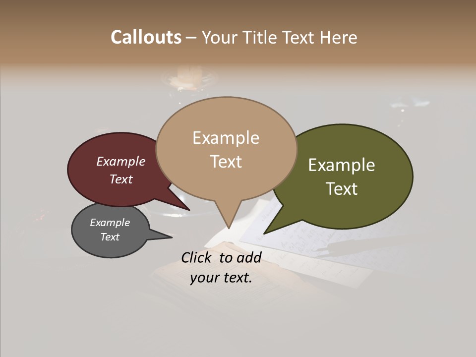 Handwriting Diary Written PowerPoint Template