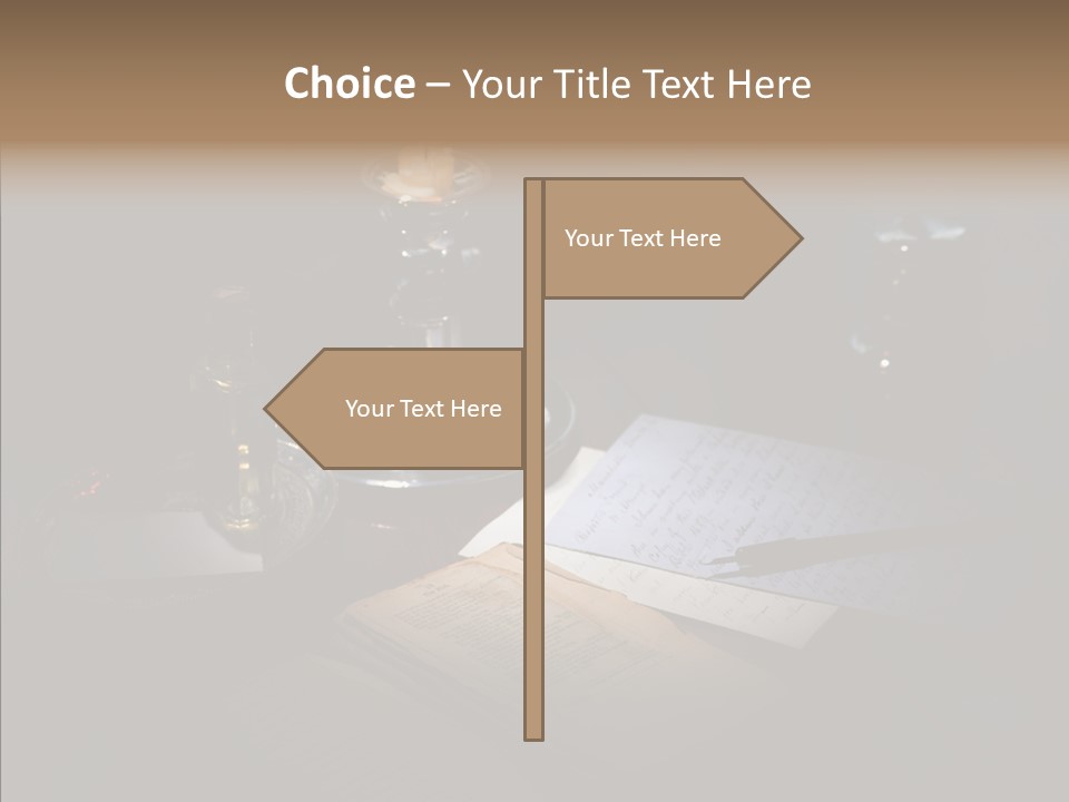 Handwriting Diary Written PowerPoint Template