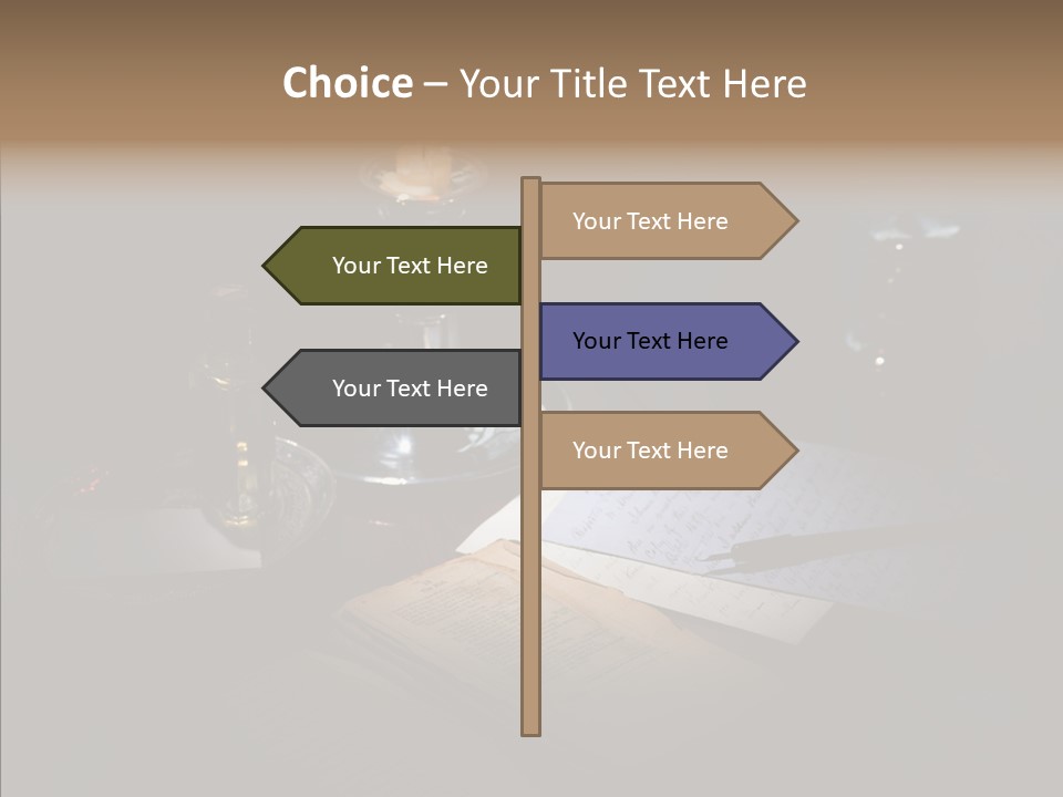 Handwriting Diary Written PowerPoint Template