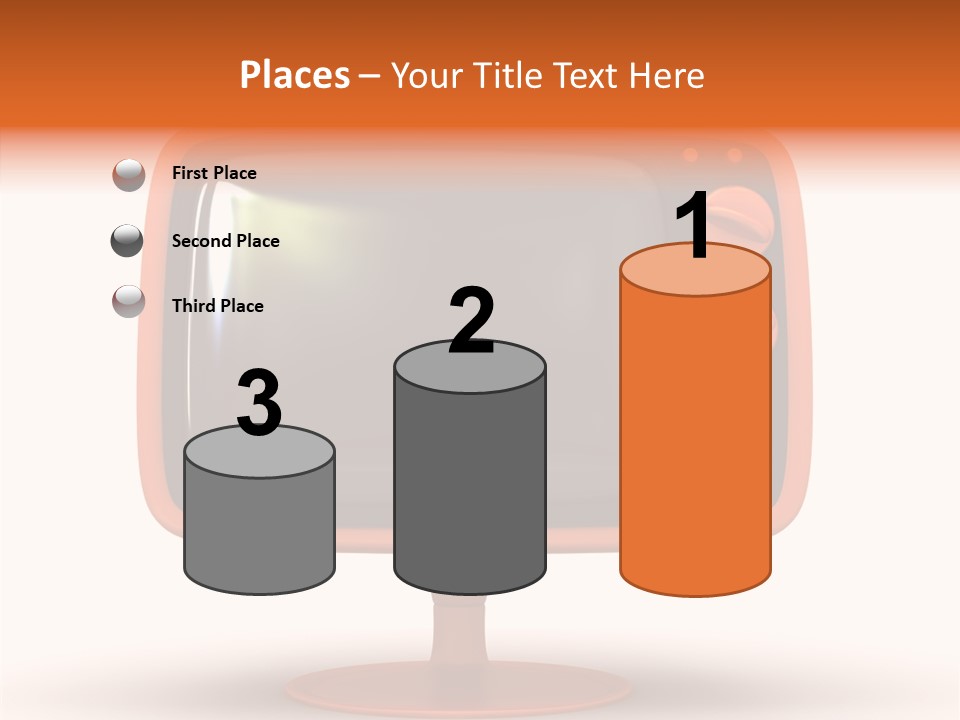 Television Push Shadow PowerPoint Template