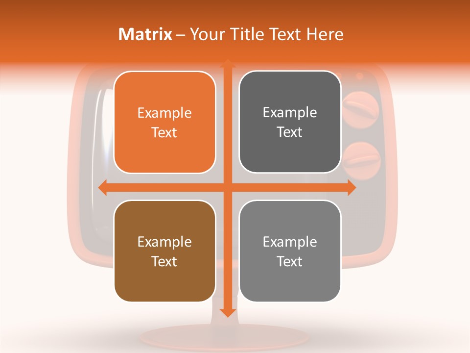 Television Push Shadow PowerPoint Template